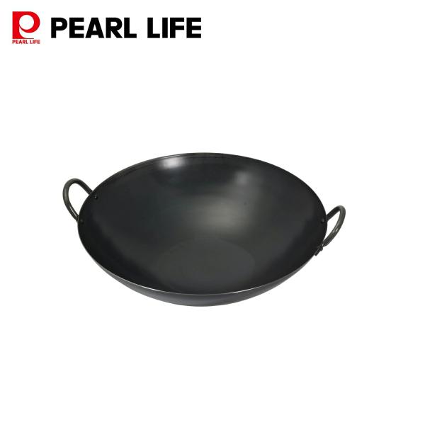 パール金属 日本製 燕三条製 鉄 中華鍋 39cm 鉄製 北京鍋 アウトドア キャンプ ブラック H...
