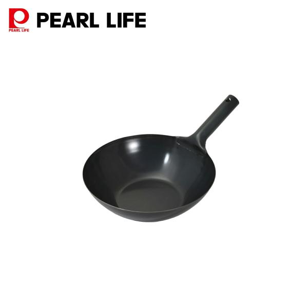 パール金属 日本製 燕三条製 鉄 北京鍋 30cm IH対応 底平 鉄製 中華鍋 アウトドア キャン...