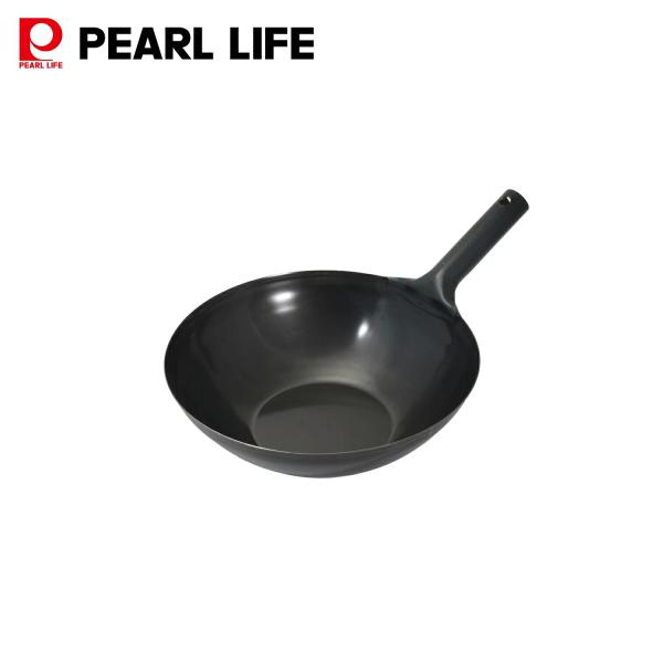 パール金属 日本製 燕三条製 鉄 北京鍋 33cm IH対応 底平 鉄製 中華鍋 アウトドア キャン...
