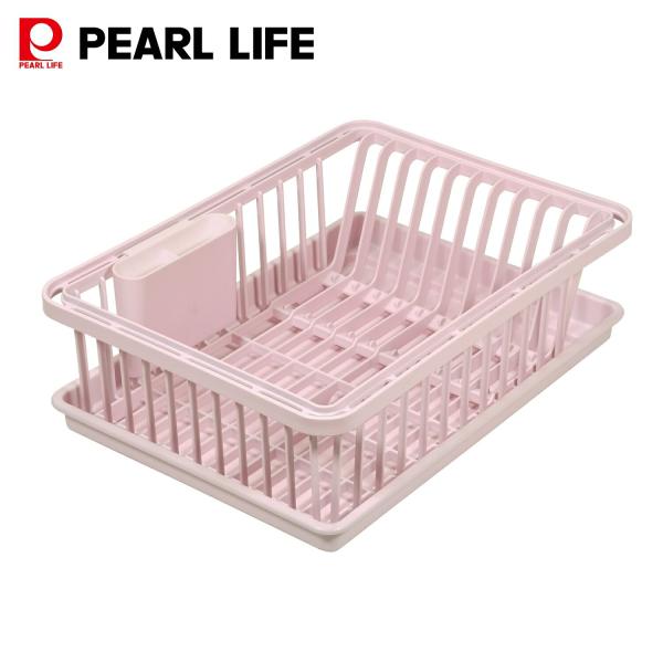 パール金属 水切りかご カゴ 水切りラック トレー付 日本製 ペールピンク ハルミック HC-131...