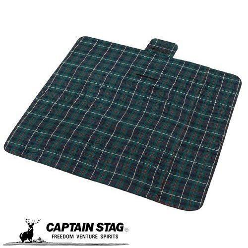 キャプテンスタッグ アクリル起毛レジャーマット170×170cm グリーン