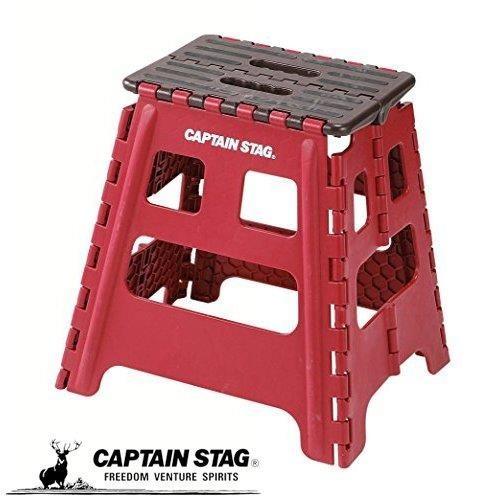 キャプテンスタッグ 踏み台 ステップ 椅子 折りたたみ ステップ Lサイズ レッド
