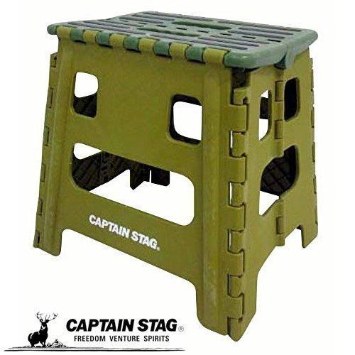キャプテンスタッグ 踏み台 ステップ 椅子 折りたたみ ステップ Mサイズ グリーン