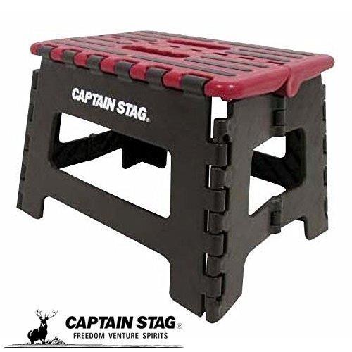 キャプテンスタッグ 踏み台 ステップ 椅子 折りたたみ ステップ Sサイズ レッド