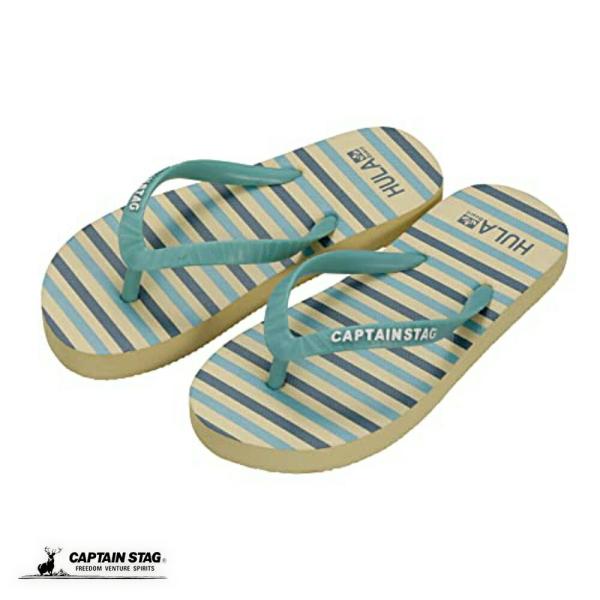 キャプテンスタッグ 子供用 サンダル ビーチサンダル ジュニアSサイズ ボーダー HULA UX-1...