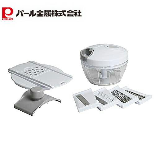 パール金属 Simplice チョッパー&amp;おろし スライサー 千切りセット