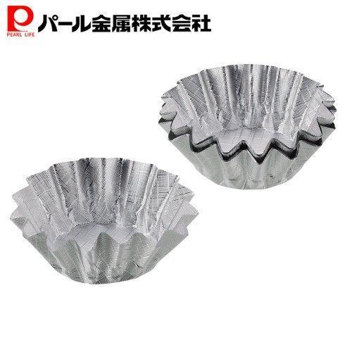 パール金属 EEスイーツ エンボス加工アルミ箔マドレーヌ焼型花型 L20枚入 D-4815