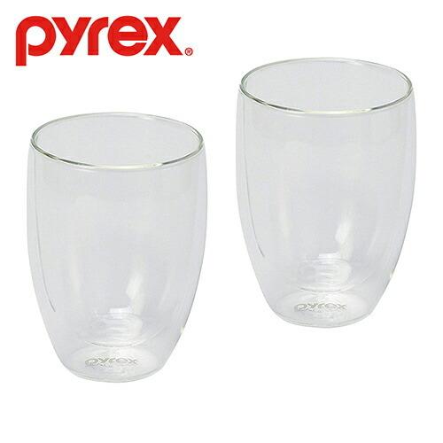 パイレックス PYREX ダブルウォールグラス 350ml 2個組 CP-8539