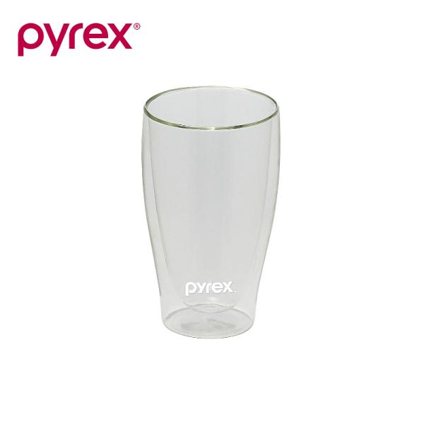 PYREX パイレックス グラス タンブラー 410ml ダブルウォール 耐熱ガラス 真空 断熱 保...