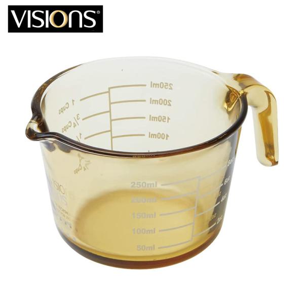 VISIONS ビジョン メジャーカップ 計量カップ 250ml 耐熱ガラス オーブン対応 電子レン...