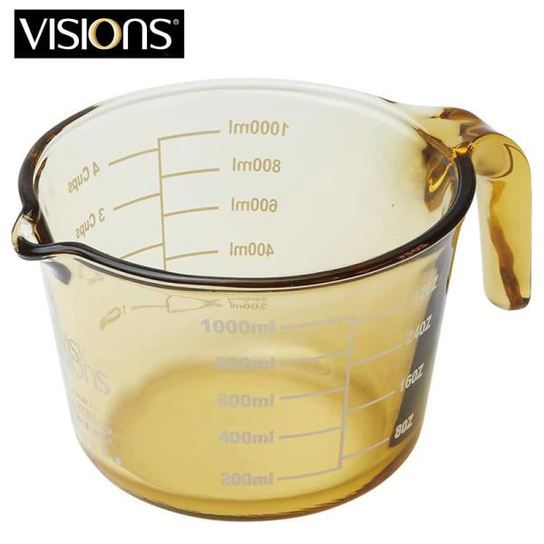 VISIONS ビジョン メジャーカップ 計量カップ 1.0L 耐熱ガラス オーブン対応 電子レンジ...