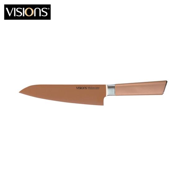 VISIONS ビジョン 包丁 シェフナイフ 180mm カーボンステンレス製 GOLD Coati...