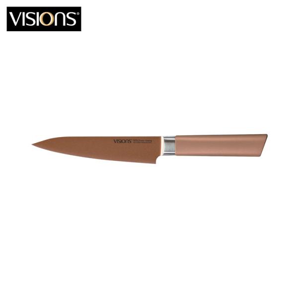 VISIONS ビジョン 包丁 ペティナイフ 125mm カーボンステンレス製 GOLD Coati...