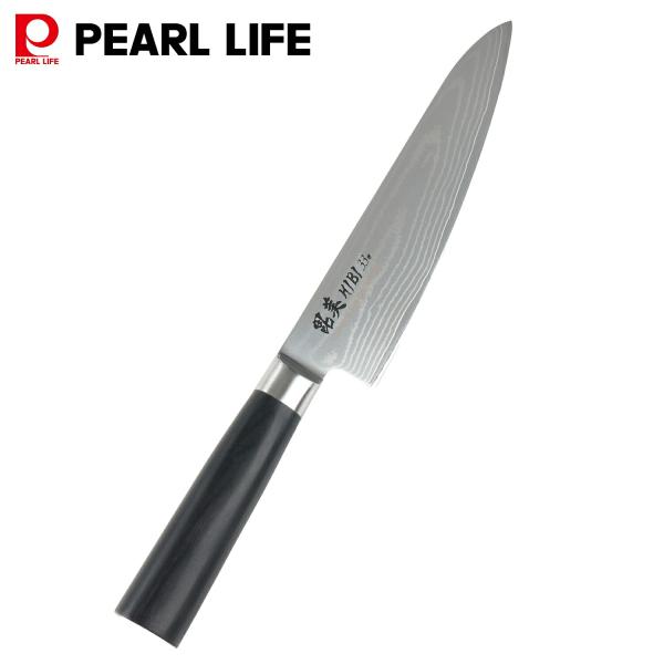 パール金属 包丁 ナイフ 牛刀包丁180mm 2.2ダマスカス 33層 毘美 F-2548