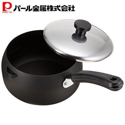 パール金属 ブレイブ 鉄製 蓋付 片手 天ぷら鍋 16cm H-7891