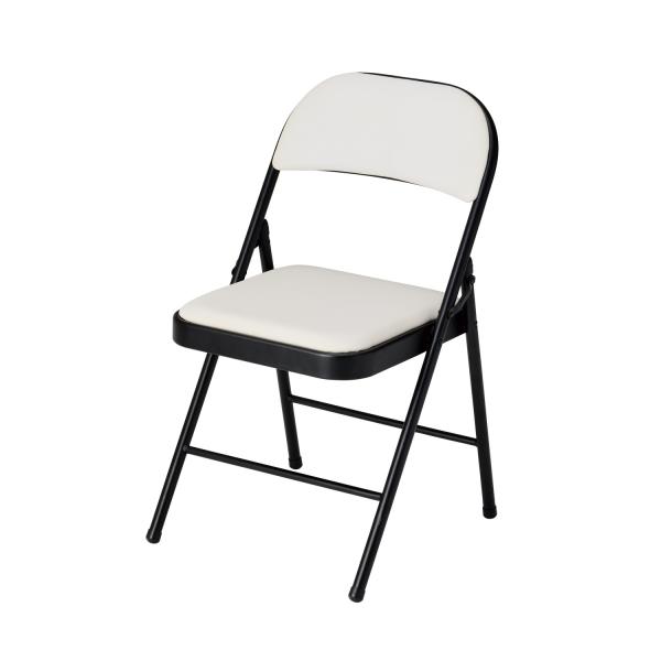 パール金属 チェア 椅子 ルームチェア 折りたたみ 幅46.5×奥行50×高さ78cm ホワイト ブ...