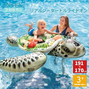 INTEX インテックス 浮き輪 かめ 亀 フロート うきわ リアルシータートルライドオン 191×170cm 57555