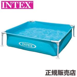 INTEXミニフレームプール ブルー 122×122×30cm 57173 INTEX
