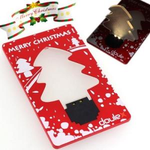 クリスマスツリー型カード DOULEX LED Light Christmas tree Pocket Card