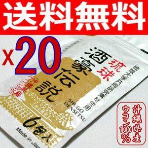 琉球酒豪伝説20袋（120包入）【 酒豪伝説 正規販売店 送料無料 ウコン サプリ クルクミン】
