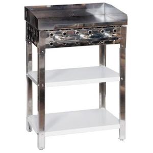 小川製作所 脚付き グリラー600（火床＋6mm鉄板）3方囲 鉄板焼き