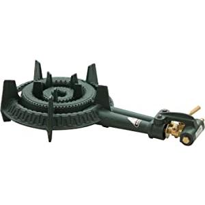 TS-220PS 【タチバナ】鋳物コンロ 二重 羽根なし 種火付 五徳