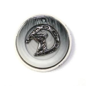 【処分品】【イタリア製ビンテージボタン】メタルボタン馬color.2・15mm 紳士服スーツジャケッ...