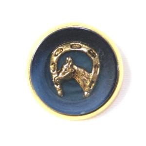 【送料無料】メタルボタン馬color.9・15mm【イタリア製ビンテージボタン】紳士服スーツジャケッ...