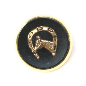 【送料無料】メタルボタン馬color.10・15mm【イタリア製ビンテージボタン】紳士服スーツジャケ...