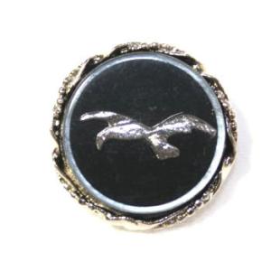 【送料無料】メタルボタンかもめcolor.3・15mm【イタリア製ビンテージボタン】紳士服スーツジャ...