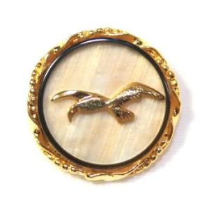 【送料無料】メタルボタンかもめcolor.6・15mm【イタリア製ビンテージボタン】紳士服スーツジャ...