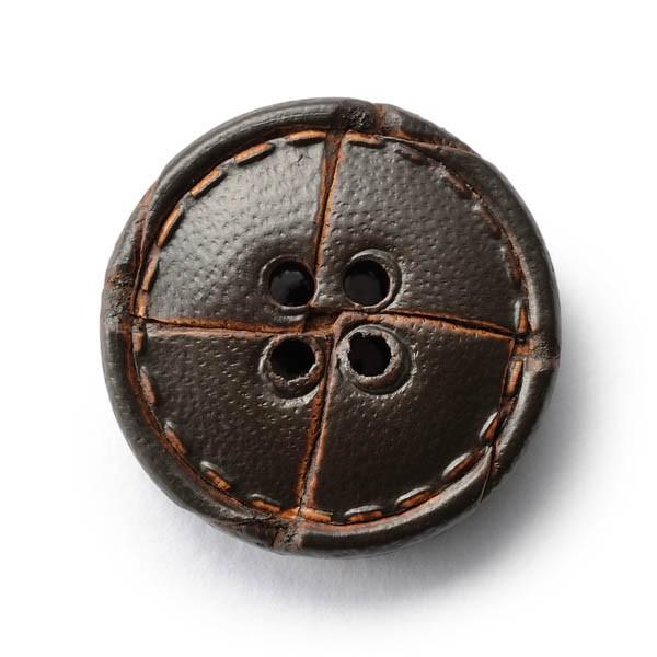 本革ボタン LZ1500 20mm  color.04ダークブラウン  コート対応ボタン 革ボタン,...