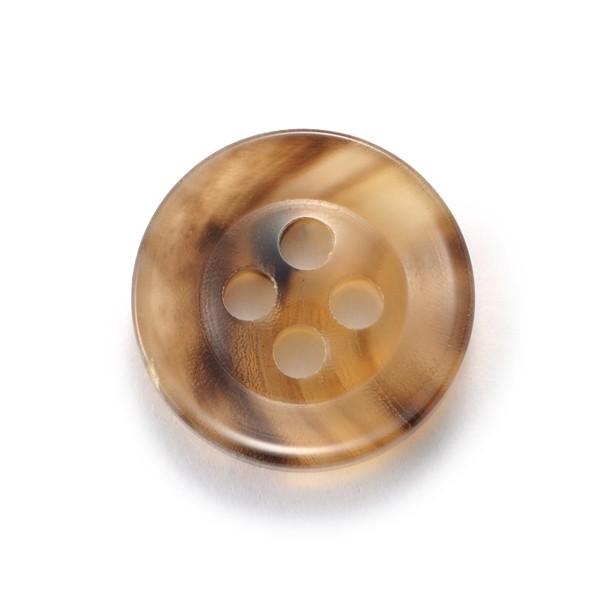 水牛ボタンK-250 COLOR.7A ライトブラウン15mm紳士服スーツジャケットの袖口・袖ボタン...