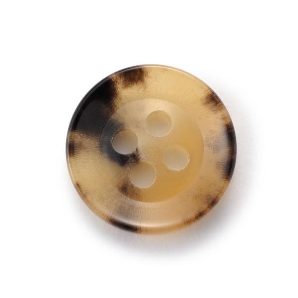 水牛ボタンK-250 COLOR.3A ベージュ黒15mm紳士服スーツジャケットの袖口・袖ボタン 老...