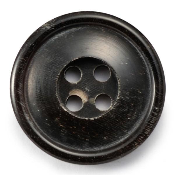 送料無料 水牛ボタンブラントK-1094 COLOR.BLK 20mm紳士服スーツジャケットの前ボタ...