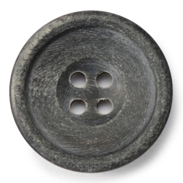 送料無料 水牛ボタンブラントK-1198 COLOR.BLKブラック 20mm紳士服スーツジャケット...