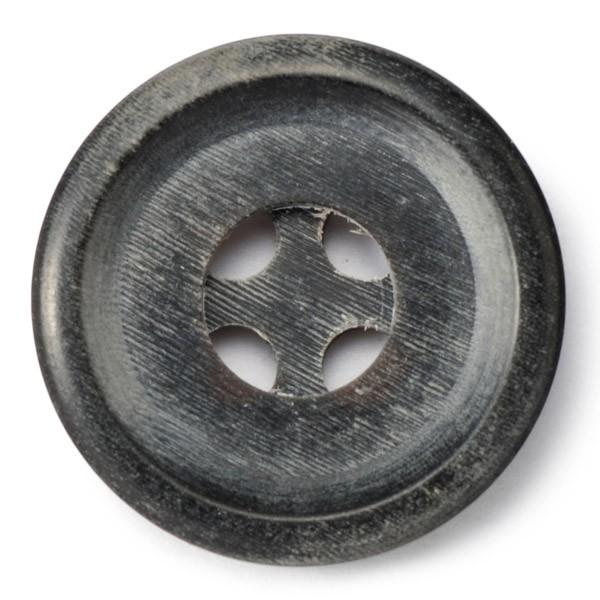 送料無料 水牛ボタンブラントK-1199 COLOR.BLKブラック 20mm紳士服スーツジャケット...