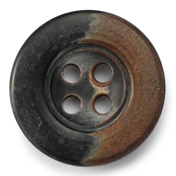 送料無料 水牛ボタンブラントK-1200 COLOR.BLKブラック 20mm紳士服スーツジャケット...