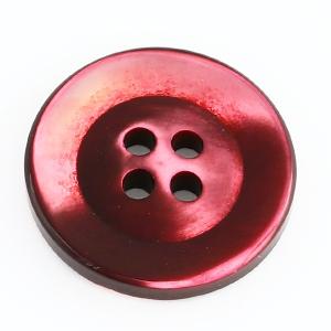 メール便送料無料 HT19T高瀬貝 レッド染色 No.1   15mm 天然高瀬貝スーツジャケット袖ボタン シェルボタン｜ttp