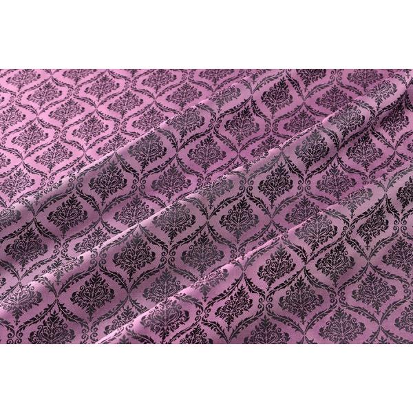 送料無料 9304 カラー71ピンク ダマスク柄高級ジャガード裏地 高密度,キュプラ100%,ふじや...
