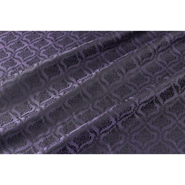 送料無料 9304 カラー81パープル ダマスク柄高級ジャガード裏地 高密度,キュプラ100%,ふじ...