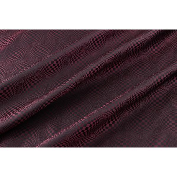 送料無料 9305 カラー60ワイン 格子幾何学柄高級ジャガード裏地 高密度,キュプラ100%,ふじ...