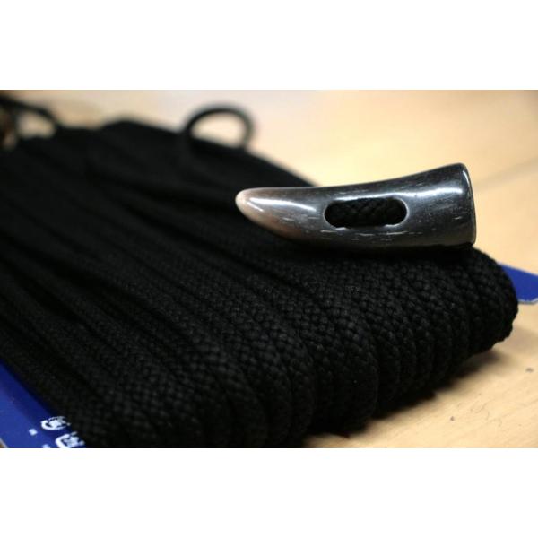 トグルボタン用ひも ブラック黒色 コート用水牛トグルボタンの紐 10cm単位 ダッフルコート用紐 ヒ...