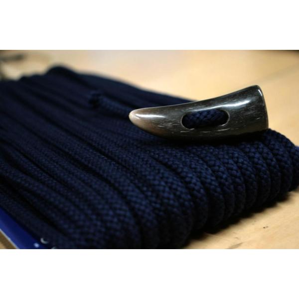 トグルボタン用ひも ネイビー濃紺色 コート用水牛トグルボタンの紐 10cm単位 ダッフルコート用紐 ...