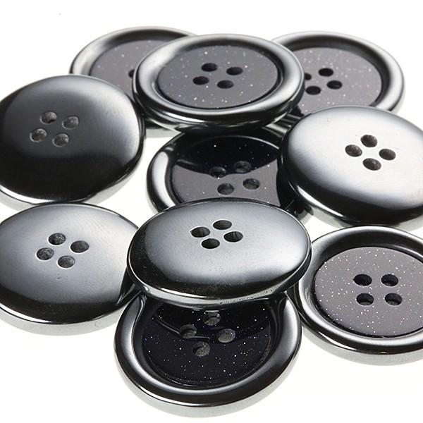 送料無料 20mm宝石ボタンREX No.45  内側：紫金石,外側：ヘマタイト 高級スーツジャケッ...