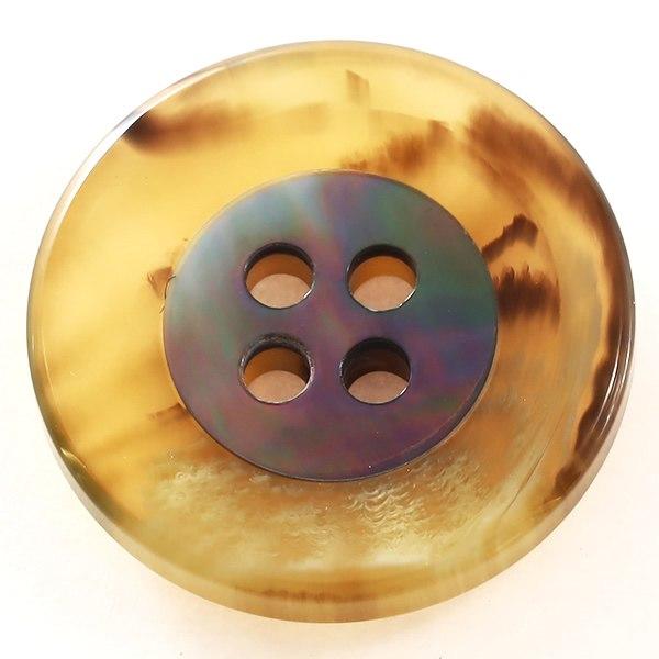 キール COLOR．41ライトブラウン系  15mm 1個から販売 ポリエステルと貝ボタンの組合わせ...