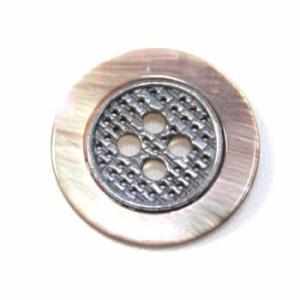 PS-11黒蝶貝メタルボタンブラック20mmシェルボタン