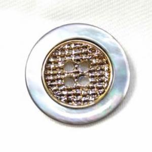 PS-11黒蝶貝メタルボタンゴールド20mm シェルボタン