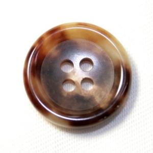 水牛ボタンK-150 COLOR．4A ブラウン 15mm S80402  紳士服スーツジャケットの...