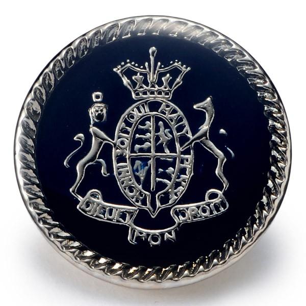 メタルボタンY-55・シルバー/紺・21mm 20mmや21mmスーツの前ボタンの取替  老舗テーラ...